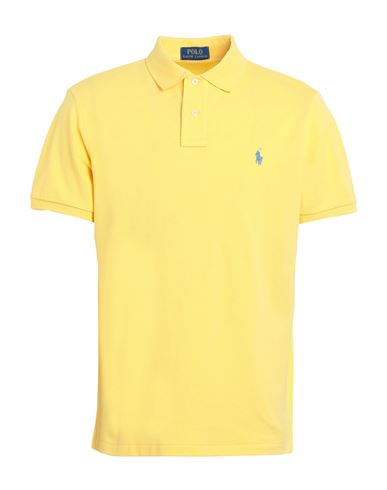 Shop Polo Ralph Lauren Slim Fit Mesh Polo Shirt Man Polo Shirt Yellow Size L Cotton