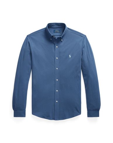 Polo Ralph Lauren Man Shirt Slate Blue Size Xxl Cotton