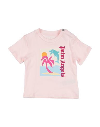 Shop Palm Angels Newborn Girl T-shirt Light Pink Size 3 Cotton