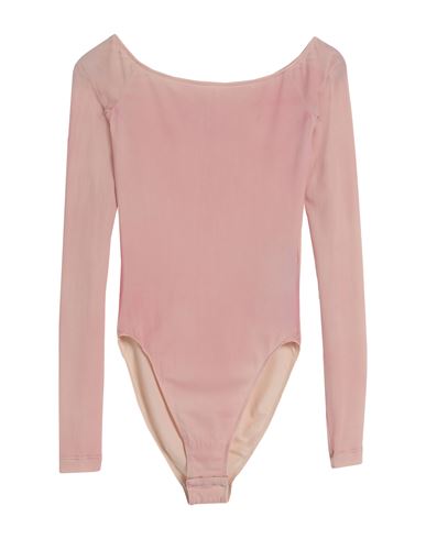 Shop Mm6 Maison Margiela Woman Bodysuit Pink Size Xs Polyamide, Elastane