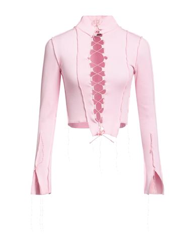 Shop Julfer Woman Top Pink Size 4 Cotton