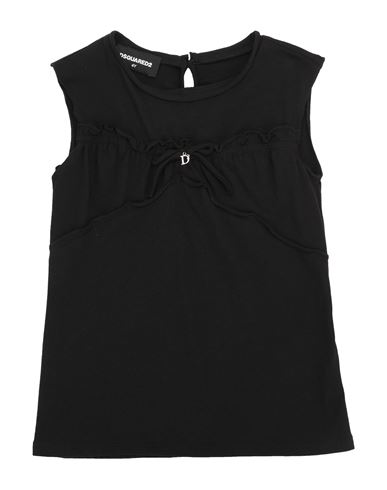 Shop Dsquared2 Toddler Girl T-shirt Black Size 6 Cotton