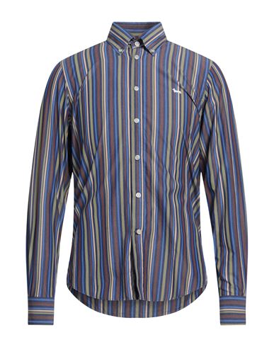 Harmont & Blaine Man Shirt Navy Size Xs Cotton In Blue