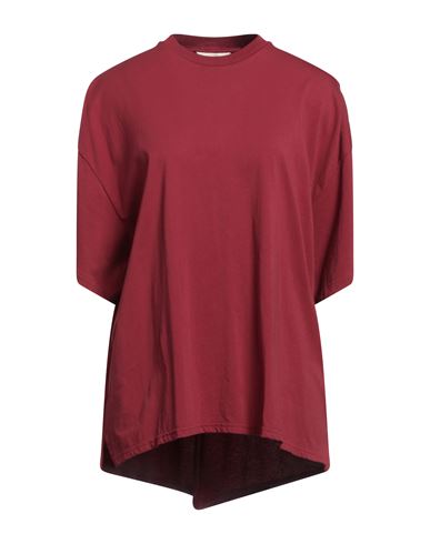 Alexandre Vauthier Woman T-shirt Burgundy Size Xs Cotton In Red