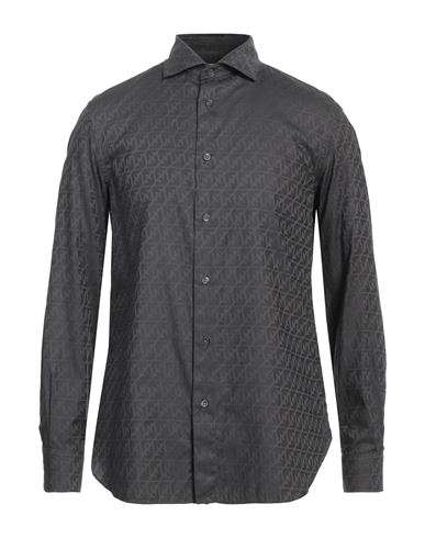 Emporio Armani Man Shirt Lead Size L Cotton In Grey