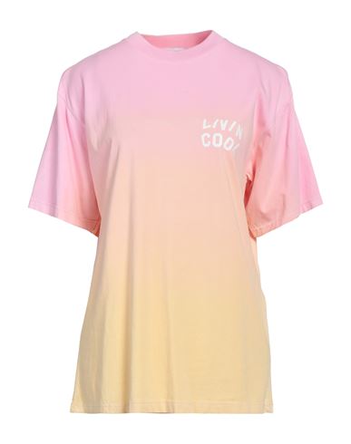 Livincool Woman T-shirt Pink Size M Cotton