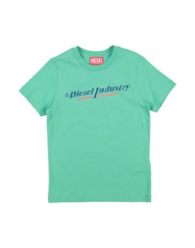 Shop Diesel Toddler Boy T-shirt Green Size 6 Cotton