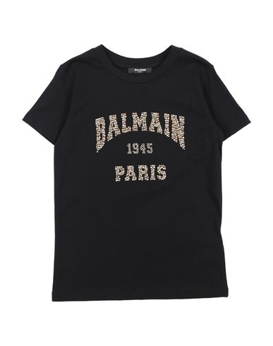 Shop Balmain Toddler Girl T-shirt Black Size 6 Cotton