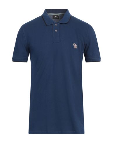 Ps By Paul Smith Ps Paul Smith Man Polo Shirt Blue Size Xxl Cotton