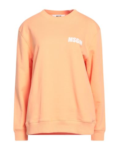Shop Msgm Woman Sweatshirt Orange Size L Cotton