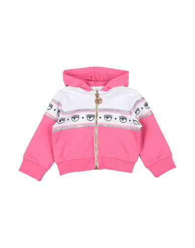 Shop Chiara Ferragni Newborn Girl Sweatshirt Fuchsia Size 3 Cotton, Elastane In Pink