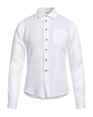 Alpha Studio Man Shirt White Size 38 Linen