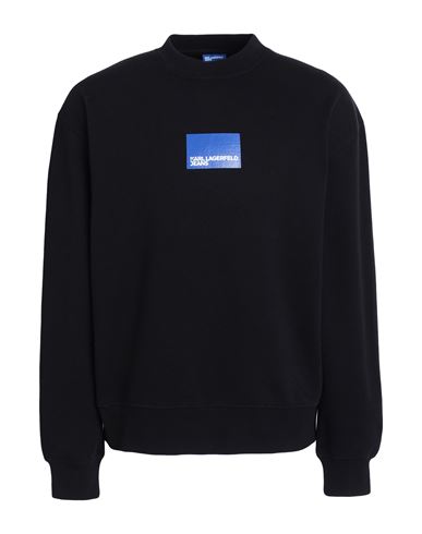 Shop Karl Lagerfeld Jeans Man Sweatshirt Black Size Xl Organic Cotton