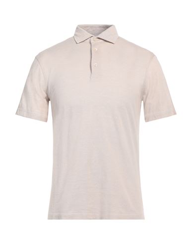 Luigi Borrelli Napoli Man Polo Shirt Beige Size 48 Cotton
