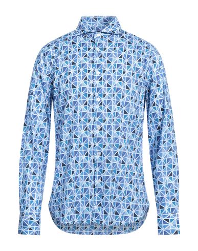 Fedeli Man Shirt Light Blue Size 17 ½ Cotton, Elastane