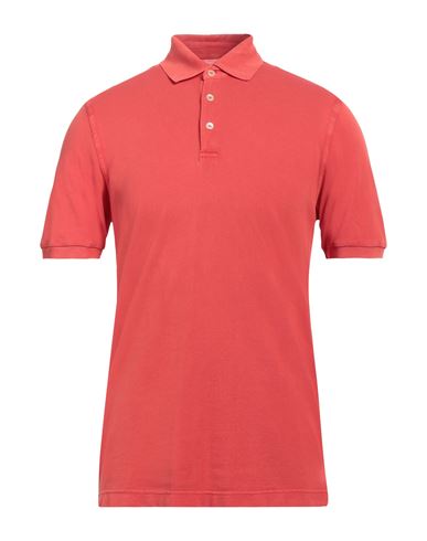 Fedeli Man Polo Shirt Tomato Red Size 50 Cotton
