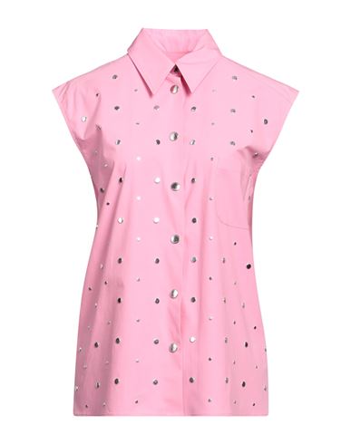 Boutique Moschino Woman Shirt Pink Size 8 Cotton, Elastane