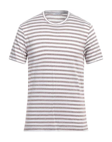 Boglioli Man T-shirt Brown Size 3xl Linen
