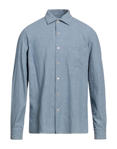 Boglioli Man Shirt Light Blue Size 15 ¾ Cotton, Hemp