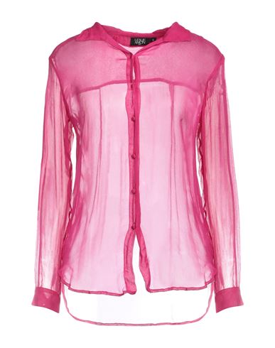 Shop Leslie Amon Woman Shirt Fuchsia Size S Viscose In Pink