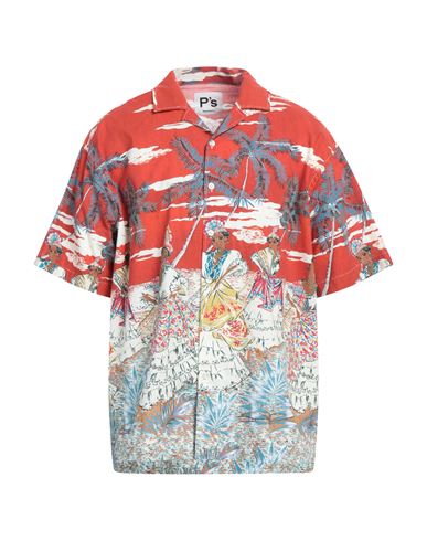 President's Man Shirt Rust Size S Cotton In Red