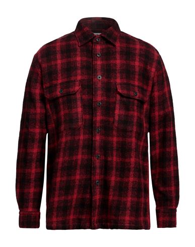 Destin Man Shirt Red Size L Wool, Polyamide, Cashmere, Silk