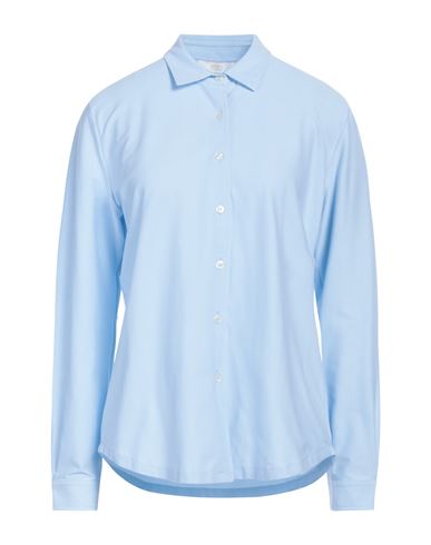 Fedeli Woman Shirt Light Blue Size 10 Cotton, Nylon, Elastane