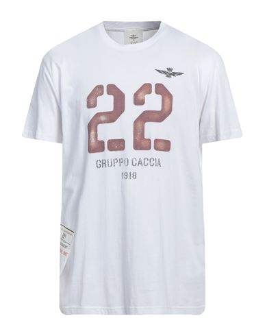 Shop Aeronautica Militare Man T-shirt White Size Xl Organic Cotton