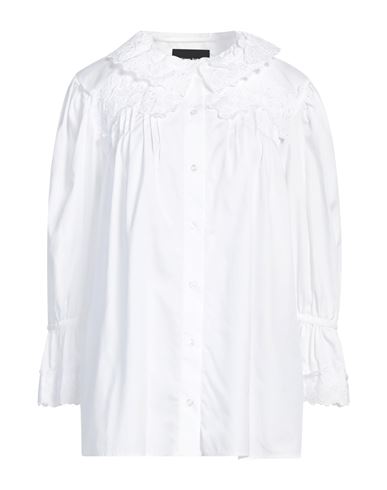Simone Rocha Woman Shirt White Size 8 Cotton, Polyester