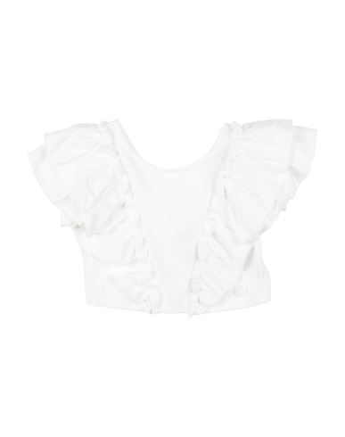 Monnalisa Toddler Girl Top White Size 5 Cotton, Elastane In White