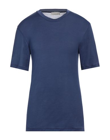 Shop Laneus Man T-shirt Blue Size L Cotton