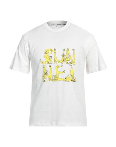 Shop Sunnei Man T-shirt White Size M Cotton