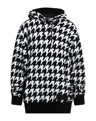 Balmain Man Sweatshirt Black Size L Virgin Wool, Cotton, Polyester, Viscose, Polyamide