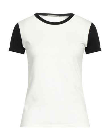 Stefano Mortari Woman T-shirt White Size 6 Cotton, Lycra