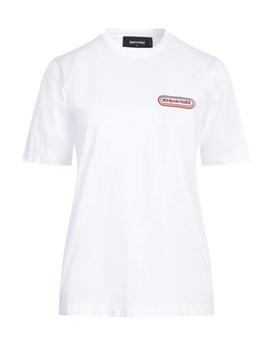 Dsquared2 Woman T-shirt White Size Xl Cotton
