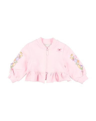 Shop Monnalisa Newborn Girl Sweatshirt Pink Size 3 Cotton, Elastane