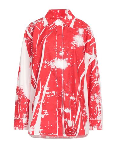 Joao Maraschin Woman Shirt Red Size M Cotton, Viscose