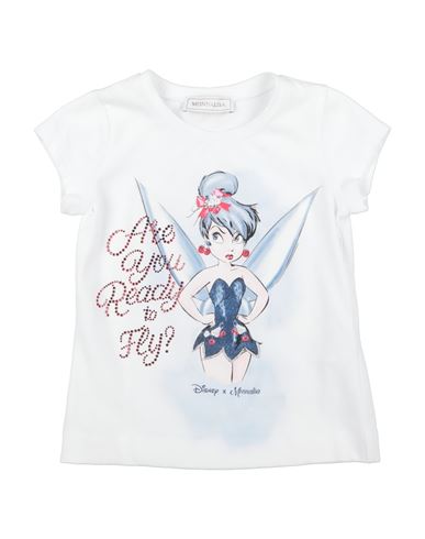 Monnalisa Disney Toddler Girl T-shirt White Size 6 Cotton, Elastane In White