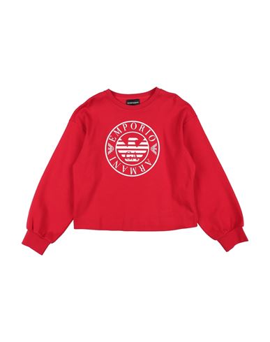 Shop Emporio Armani Toddler Girl Sweatshirt Red Size 6 Cotton, Elastane