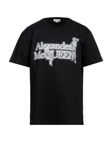 Alexander Mcqueen Man T-shirt Black Size L Cotton