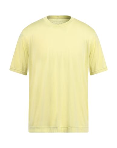 Fedeli Man T-shirt Acid Green Size 42 Organic Cotton In Green