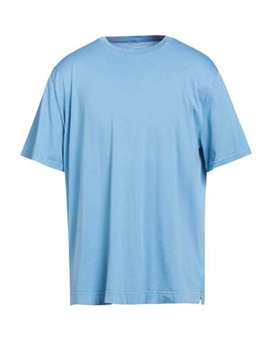 Fedeli Man T-shirt Azure Size 50 Organic Cotton In Blue