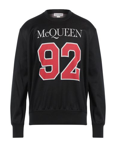 Alexander Mcqueen Man Sweatshirt Black Size Xl Polyester, Cotton, Polyamide, Elastane