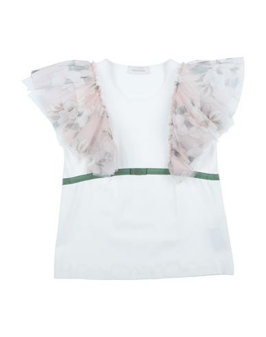 Monnalisa Toddler Girl T-shirt White Size 4 Cotton, Elastane, Polyester, Polyamide In White