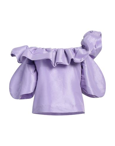 Shop Kika Vargas Woman Top Lilac Size S Polyester, Nylon, Elastane In Purple