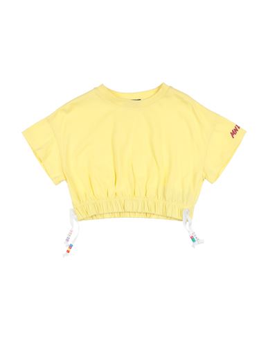 Shop Monnalisa Toddler Girl T-shirt Yellow Size 7 Cotton