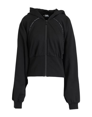 Shop Karl Lagerfeld Woman Sweatshirt Black Size M Organic Cotton