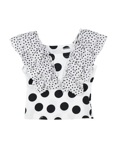 Monnalisa Toddler Girl Top White Size 7 Cotton, Elastane In White