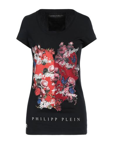Philipp Plein Woman T-shirt Black Size S Cotton