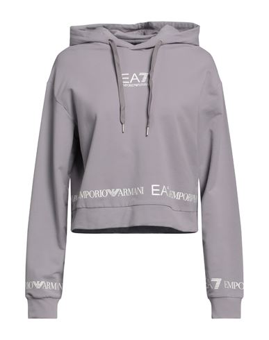 Ea7 Woman Sweatshirt Lilac Size Xl Cotton, Elastane In Purple
